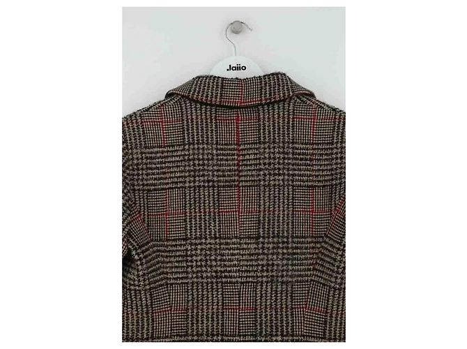 Sandro Brown Wool Coat - view 4