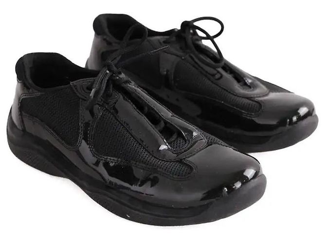 Prada Schwarze America's Cup Sneaker - Ansicht 3
