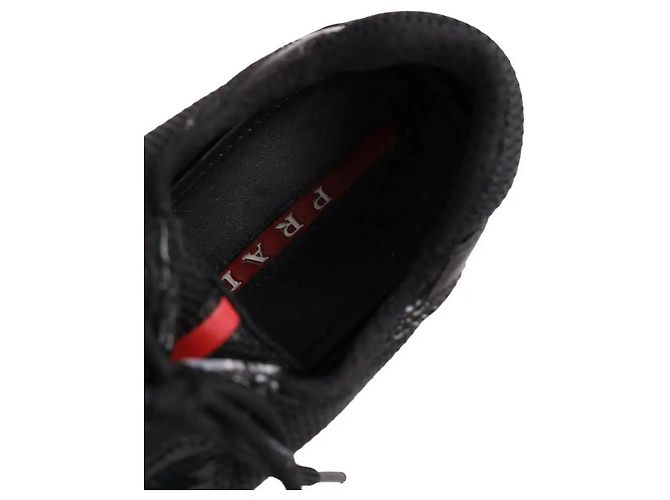 Prada Schwarze America's Cup Sneaker - Ansicht 4