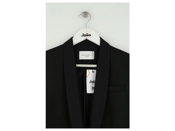 Blazer Sandro de lã preto - vista 2