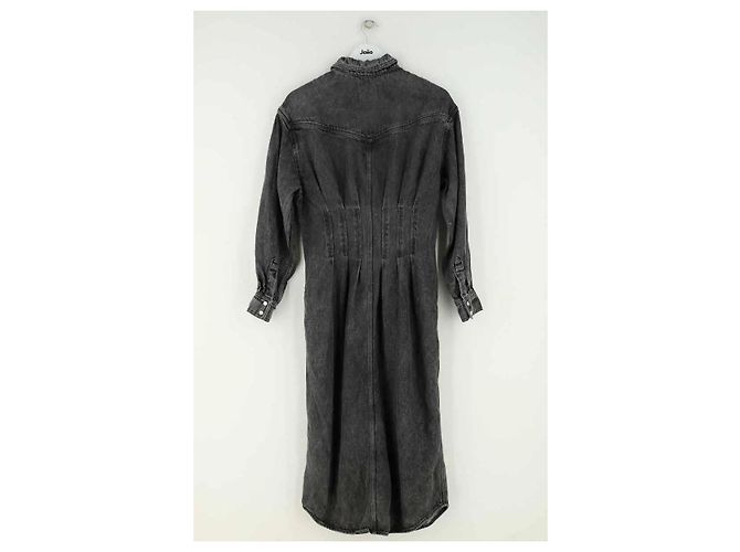 Isabel Marant Etoile Kleid aus Baumwolle Anthrazit - Ansicht 3