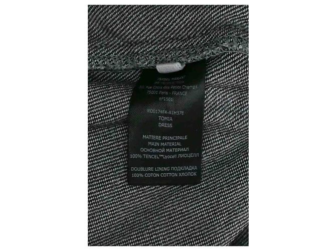 Isabel Marant Etoile Kleid aus Baumwolle Anthrazit - Ansicht 6