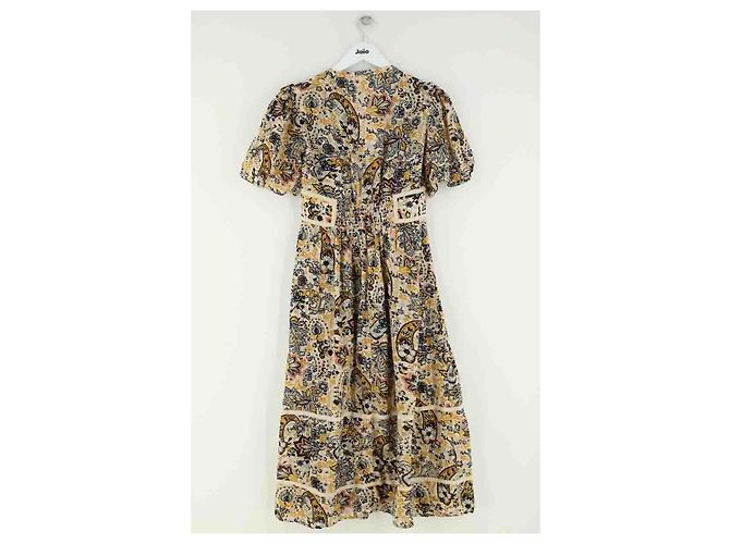 Vestido amarillo de viscosa Ba&Sh - vista 3