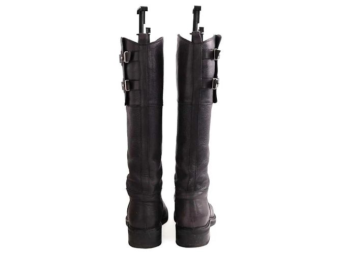 Botas Sartore de cuero negro - vista 2