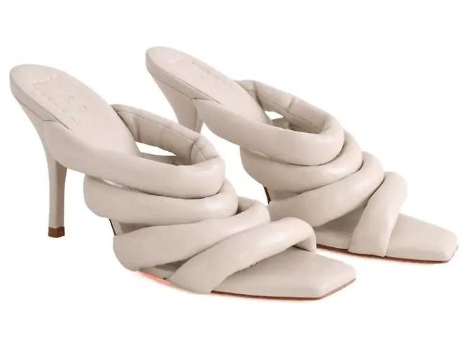 Iro leather heels ecru - view 3