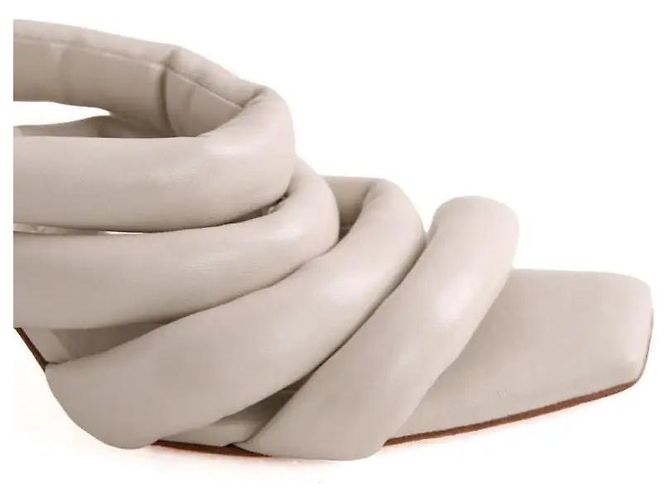 Iro leather heels ecru - view 4