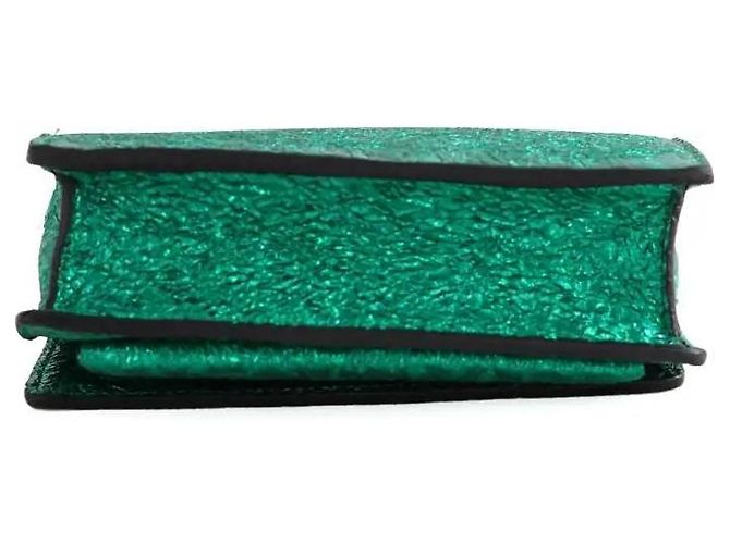Mini mala de mão Iro em couro verde - vista 4