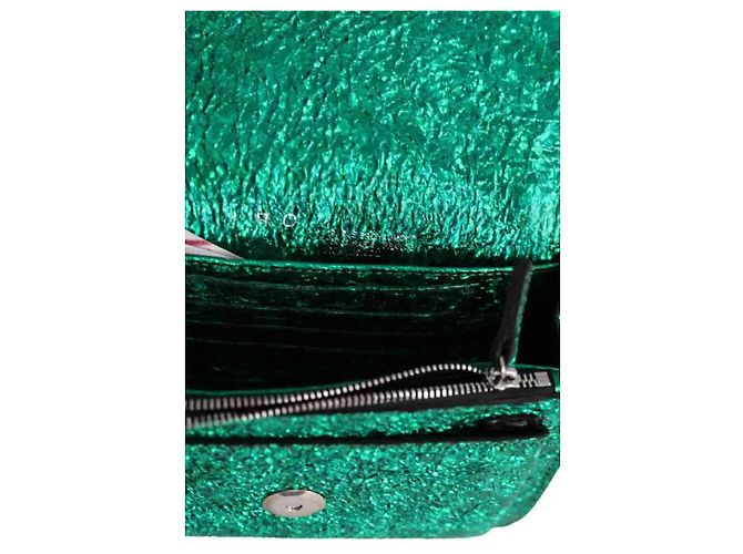 Mini mala de mão Iro em couro verde - vista 6