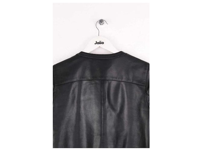 Sandro Black Leather Jacket - view 4