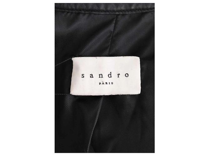 Sandro Black Leather Jacket - view 5