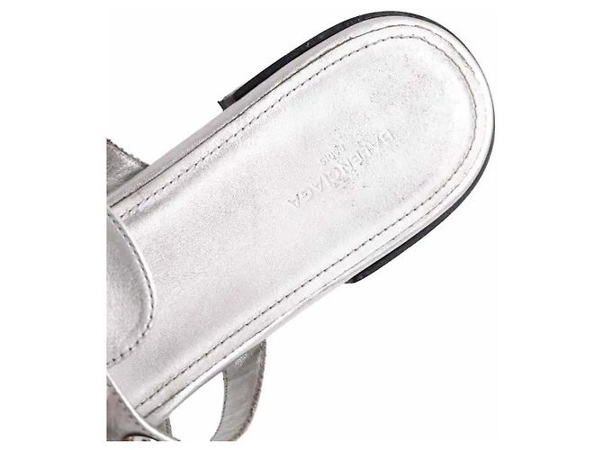 Sandali Balenciaga in pelle argentati - vista 5