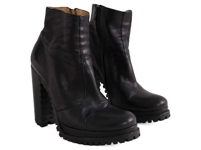 Free Lance Lederstiefel Schwarz - Ansicht 3