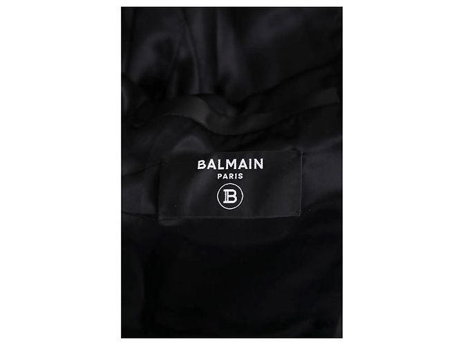 Chaqueta de cuero negra Balmain XL - vista 5