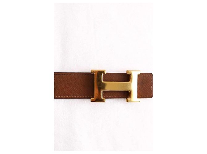 Cinturón Hermès de cuero marrón talla M - vista 2