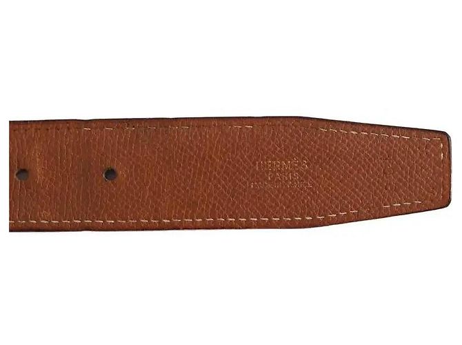 Cinturón Hermès de cuero marrón talla M - vista 6