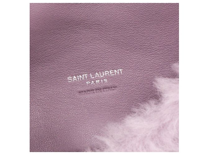 Autre Marque SAINT LAURENT - Pochette Loulou Puffer Saint Laurent in shearling viola - vista 5