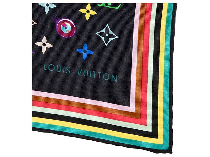 LOUIS VUITTON - Carré 70 Louis Vuitton x Takashi Murakami in seta multicolore - vista 3