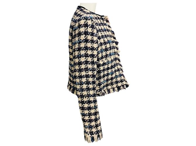 Autre Marque forte_forte Boxy Jacke aus Multi Tweed Ink - Ansicht 2