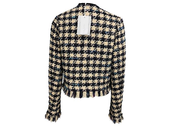 Autre Marque forte_forte Boxy Jacke aus Multi Tweed Ink - Ansicht 3