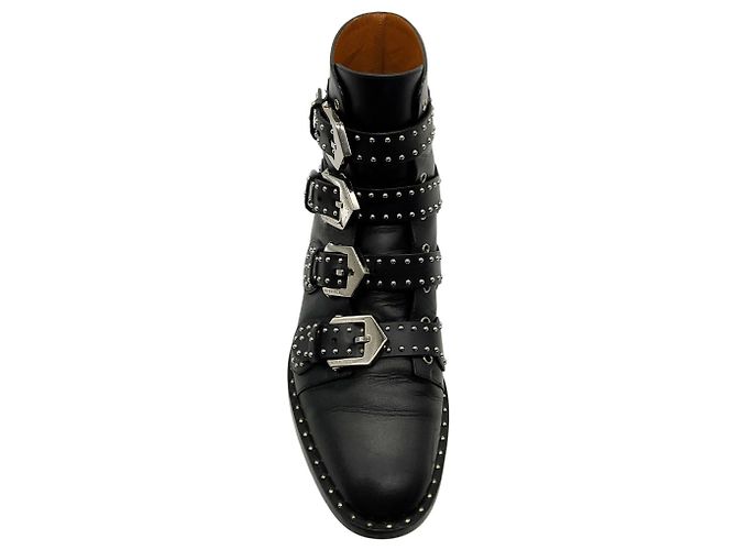 Stivali Biker Givenchy in pelle nera con borchie argentate - vista 4