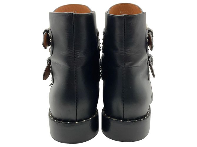Stivali Biker Givenchy in pelle nera con borchie argentate - vista 5