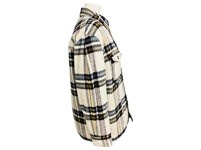 Isabel Marant Etoile Ervey Karierte Steppjacke Ecru - Ansicht 2