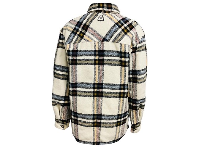 Isabel Marant Etoile Ervey Karierte Steppjacke Ecru - Ansicht 3