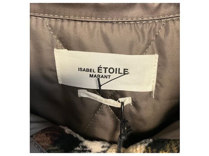 Isabel Marant Etoile Ervey Karierte Steppjacke Ecru - Ansicht 4