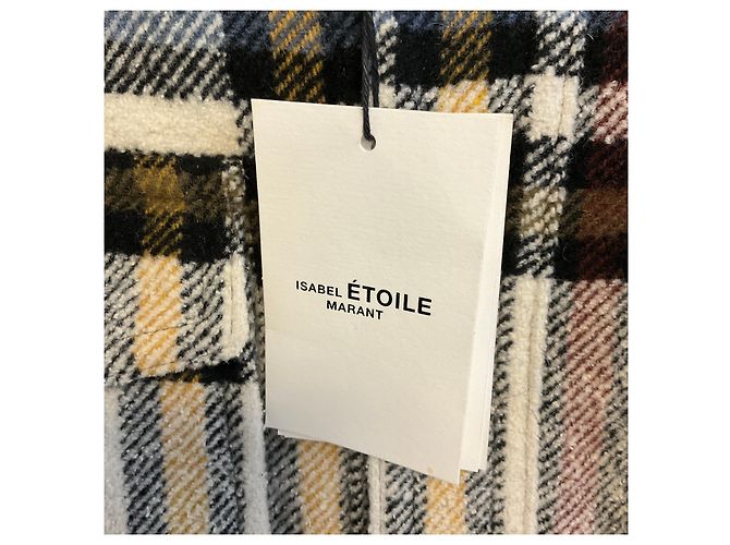 Isabel Marant Etoile Ervey Karierte Steppjacke Ecru - Ansicht 6