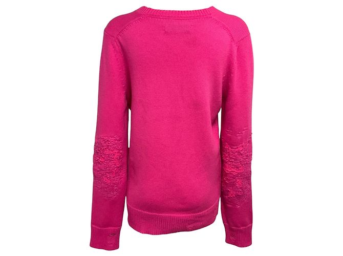 Jersey de cachemira Amiri con efecto desgastado fuchsia pink - vista 3
