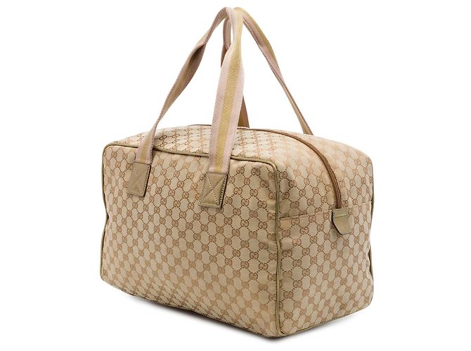 Mala de viagem Gucci GG Canvas Web bege - vista 2