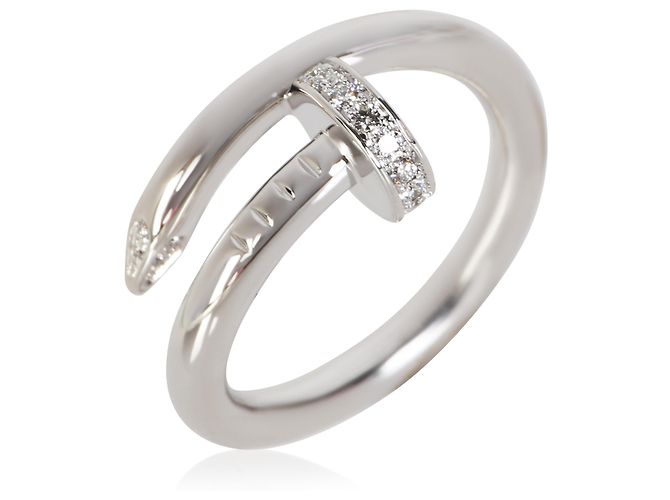 Anello Cartier Juste Un Clou in oro bianco e diamanti - vista 2
