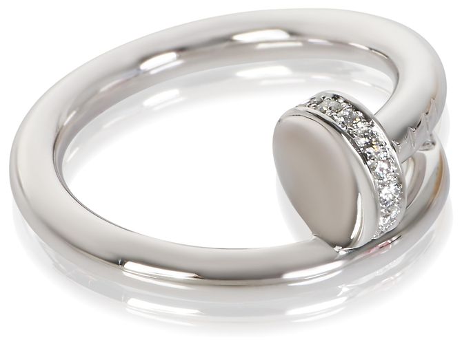 Anello Cartier Juste Un Clou in oro bianco e diamanti - vista 3