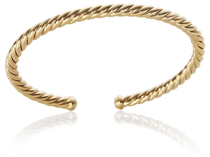 Pulsera David Yurman Cable Flex 4mm en oro amarillo - vista 2