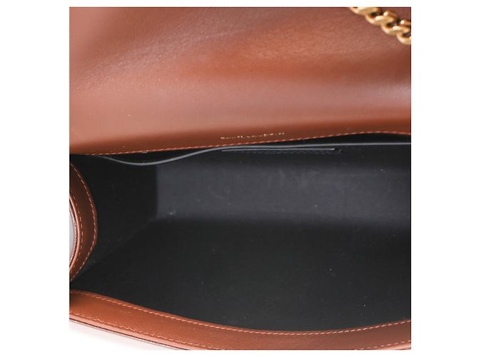Autre Marque Saint Laurent Baby Brown Patent Monogram Small Kate Chain Bag - Ansicht 5
