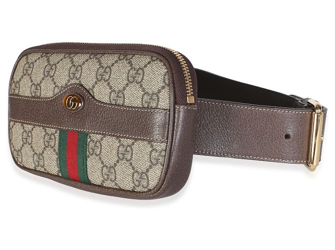 Gucci Ophidia Gürteltasche aus beige GG Supreme Canvas - Ansicht 3