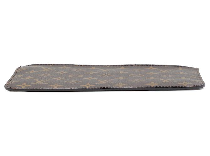 Pochette Louis Vuitton Monogram Neverfull MM Marrone - vista 3