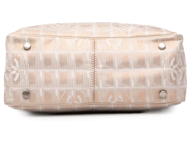 Borsa Tote Chanel New Travel Line in nylon beige - vista 3