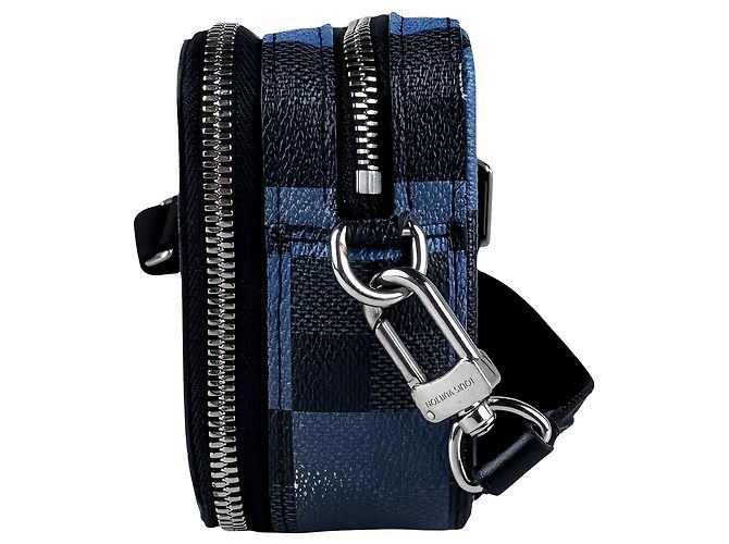 Borsa a tracolla portafoglio indossabile Louis Vuitton Damier Graphite Giant Alpha Blu - vista 12