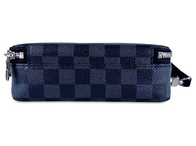 Borsa a tracolla portafoglio indossabile Louis Vuitton Damier Graphite Giant Alpha Blu - vista 3