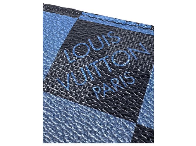 Borsa a tracolla portafoglio indossabile Louis Vuitton Damier Graphite Giant Alpha Blu - vista 7