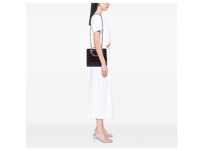 Bolso Lady Dior Medium de piel charol Cannage morado - vista 6