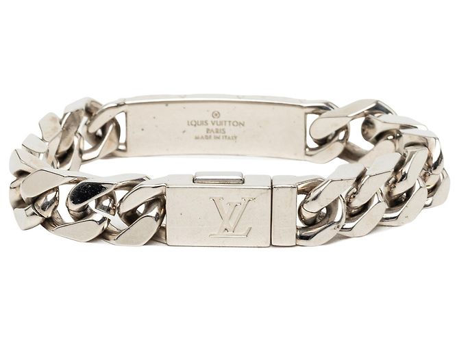Bracciale a catena Monogramme in ottone argentato Louis Vuitton - vista 3