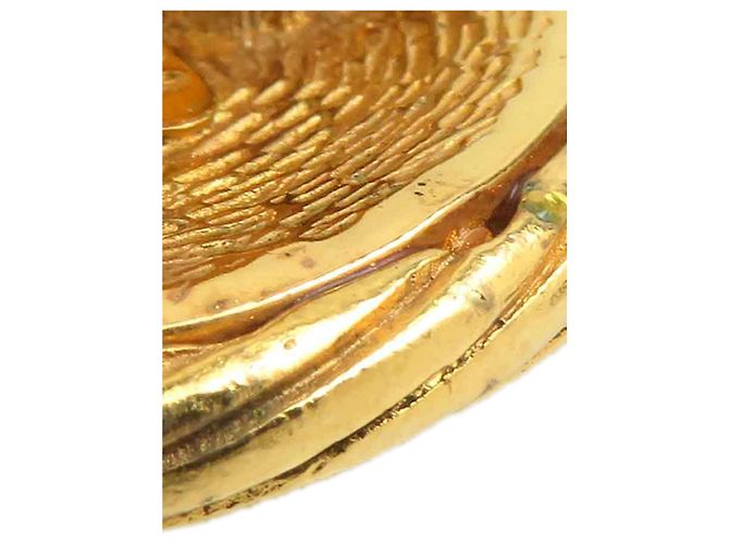 Orecchini a clip rotondi intrecciati Chanel CC placcati in oro - vista 9