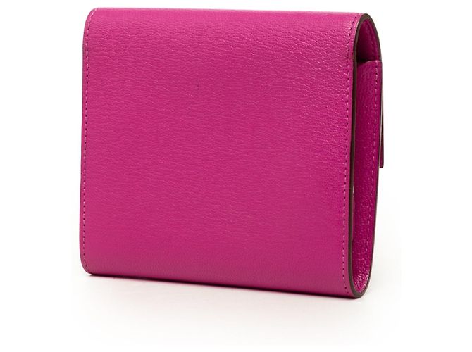 Cartera compacta Hermès Chevre Mysore 1938 Rosa Carteras pequeñas - vista 2