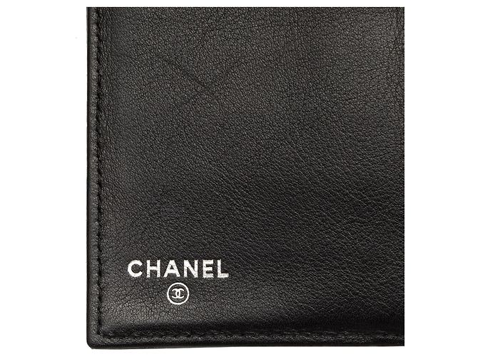 Portafoglio lungo con patta Chanel CC in vernice nera - vista 6