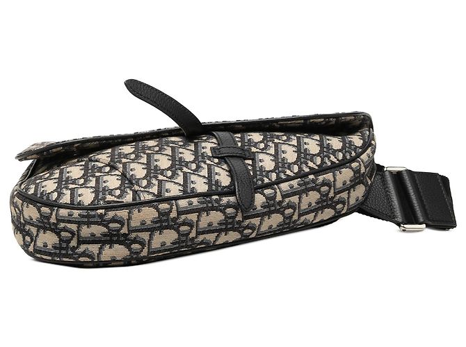 Dior Oblique Canvas Saddle Crossbody in Blau - Ansicht 3