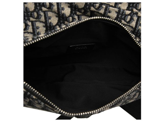 Dior Oblique Canvas Saddle Crossbody in Blau - Ansicht 4