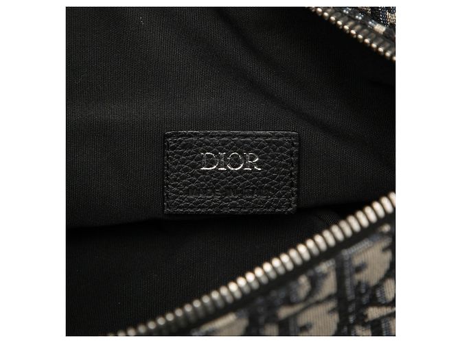 Dior Oblique Canvas Saddle Crossbody in Blau - Ansicht 5