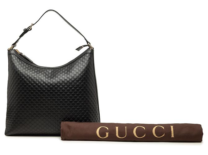 Borsa a tracolla Gucci Margaux in Microguccissima nera - vista 8